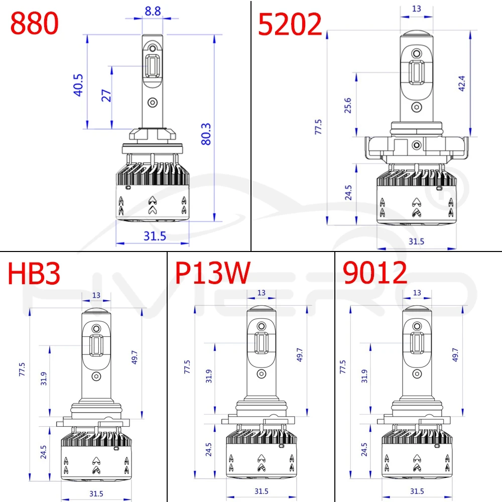 2X V6 H4 H7 H1 H3 H8 H15 HB3 HB4 P13W PSX24W фар Противотуманные фары автомобиля СИД 70W 9600LM высокое ближнего и дальнего света лампы авто мобильных лампы 6000 К DC 11~ 30
