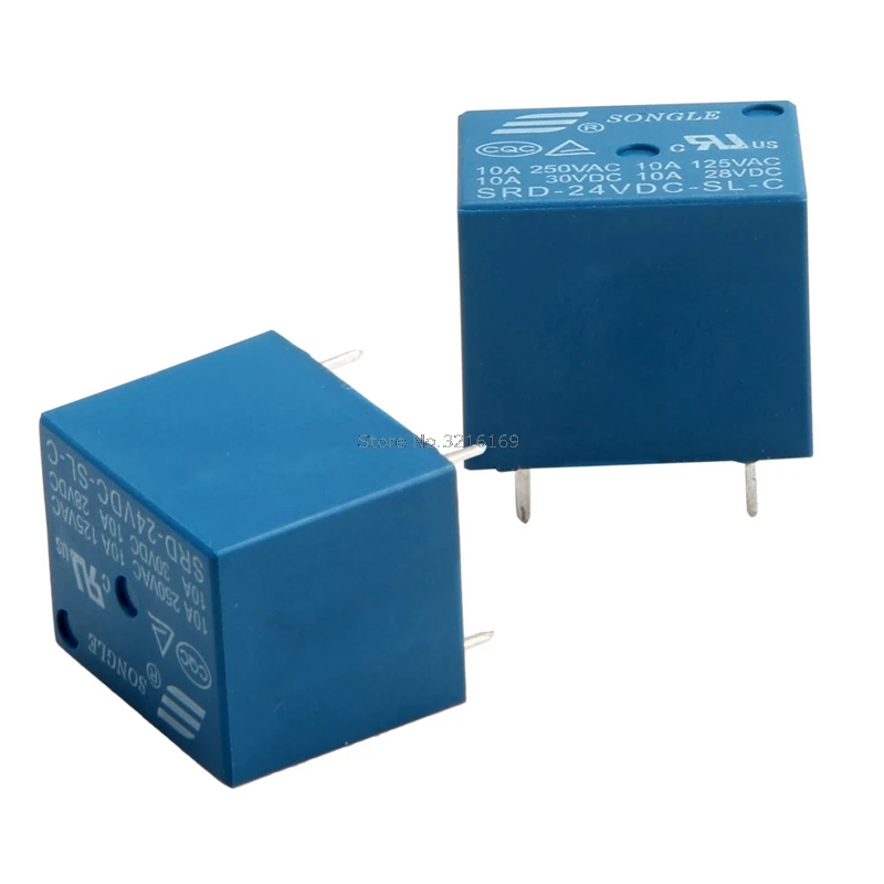 For 5Pcs 5 Pins SRD-24VDC-SL-C PCB 24V DC Coil Power Relay Promotion | Строительство и ремонт