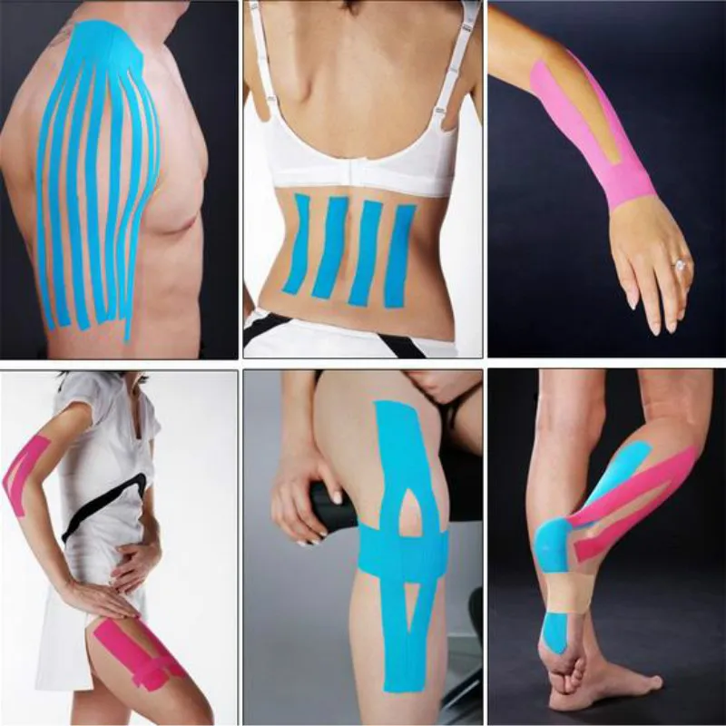 Спортивная кинезиологическая лента 5 см х м рулон хлопковой эластичной клейкой ленты повязка для мышц