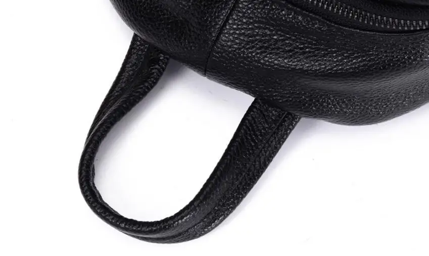 CHSANATO Genuine Leather Backpacks School Bags For Teenage Girls Backpack Female Shoulder Bags For Women Black