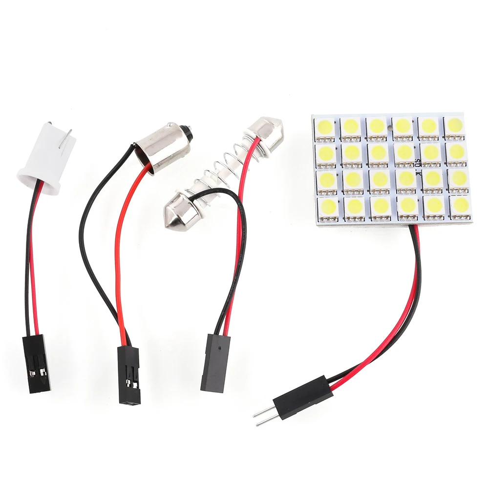 T10 24 SMD 5050 Светодиодный белый светильник автомобильная лампа DC12V Автомобильная