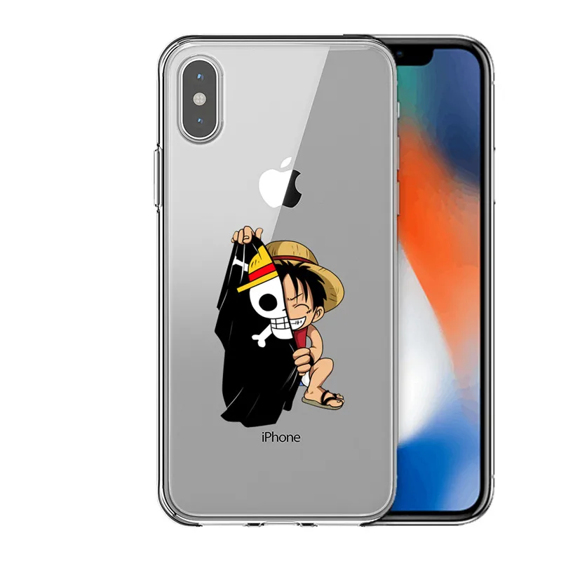 Чехол Caso de Telefone UMA PECA Anime Japones Luffy Zoro Coque для iphone 7 8plus X 11 12ProMAX Mini Мягкий Силиконовый