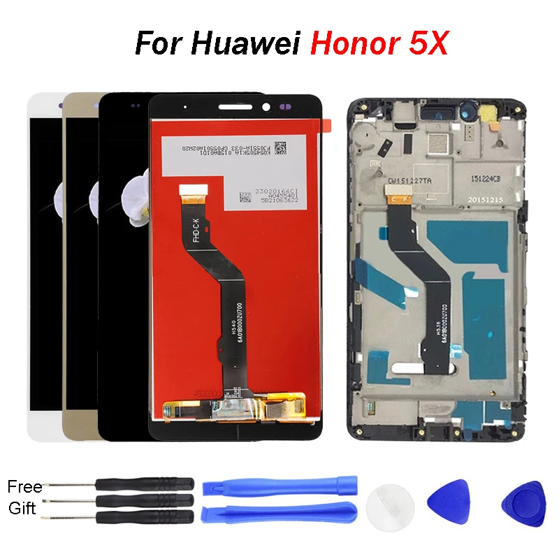 Для Huawei Honor 5X ЖК дисплей сенсорный экран дигитайзер сборка Замена для GR5 5 дюймов 5x