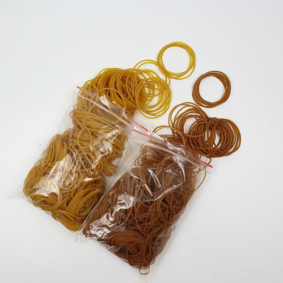 

400pcs/Bag High Quality Yellow Elastic Rubber Band 25-38 mm For Office Home Industrial Rubber Band Stationery Packaging Tape