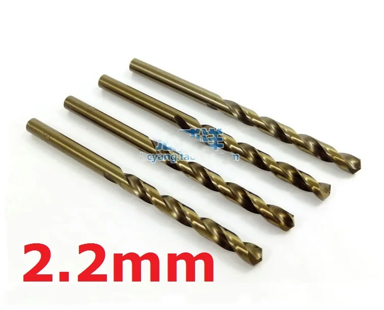 

10 Pieces 2.2mm Diameter Straight Shank Cobolt Steel Alloys Twist Drill Bit