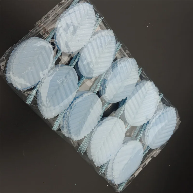 sky blue 200 шт./упак. мини нейлоновые шелковые листьев в форме листьев DIY для создания искусственных цветов для свадьбы, дня рождения, цветочное украшение; Скрапбукинг лист - Цвет: sky blue