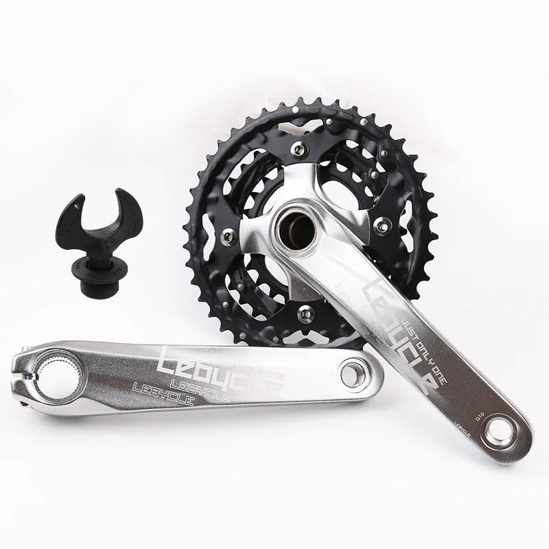 Silver Cranksets Горный велосипед Кривошип с BB нижним кронштейном набор внешних Шатунов система подшипников совместима с сеть MTB колеса и оси - Цвет: Silver Cranksets