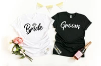 skuggnas bride and groom shirts wedding and honeymoon t shirt mr and mrs tee bridal wedding party t shirts bride top dropship