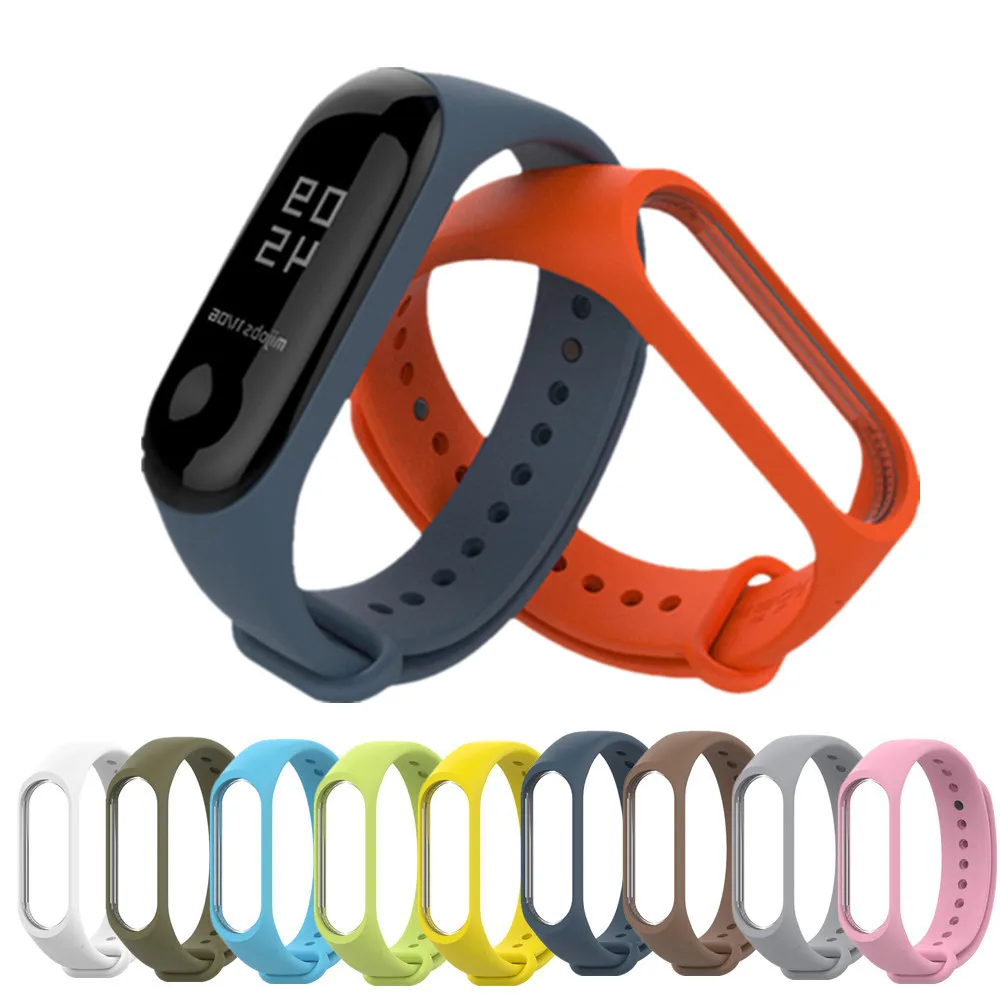 Силиконовый ремешок для xiaomi mi band 4 3 Аксессуары браслета спортивный браслет часов