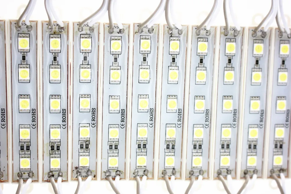 Светодиодный модуль 20 шт./100 шт./200 шт. 5050 SMD 5 светодиодный s белый