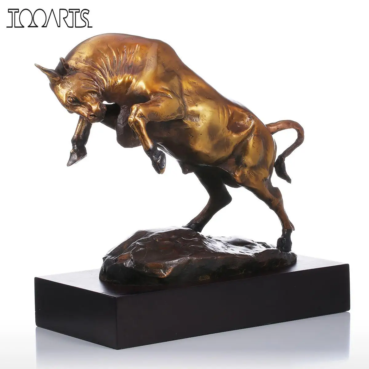 Tooarts энергичная скульптура для крупного рогатого скота ручная работа бронза фэн