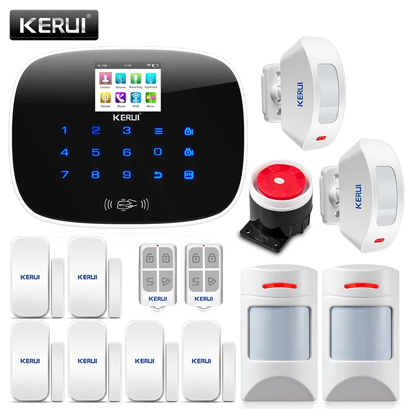 kit 1 KERUI W193 беспроводной 3g приложение пульт дистанционного управления Сенсорный экран Alarma Casa wifi PSTN GSM Умный дом Охранная сигнализация наборы - Цвет: kit 1
