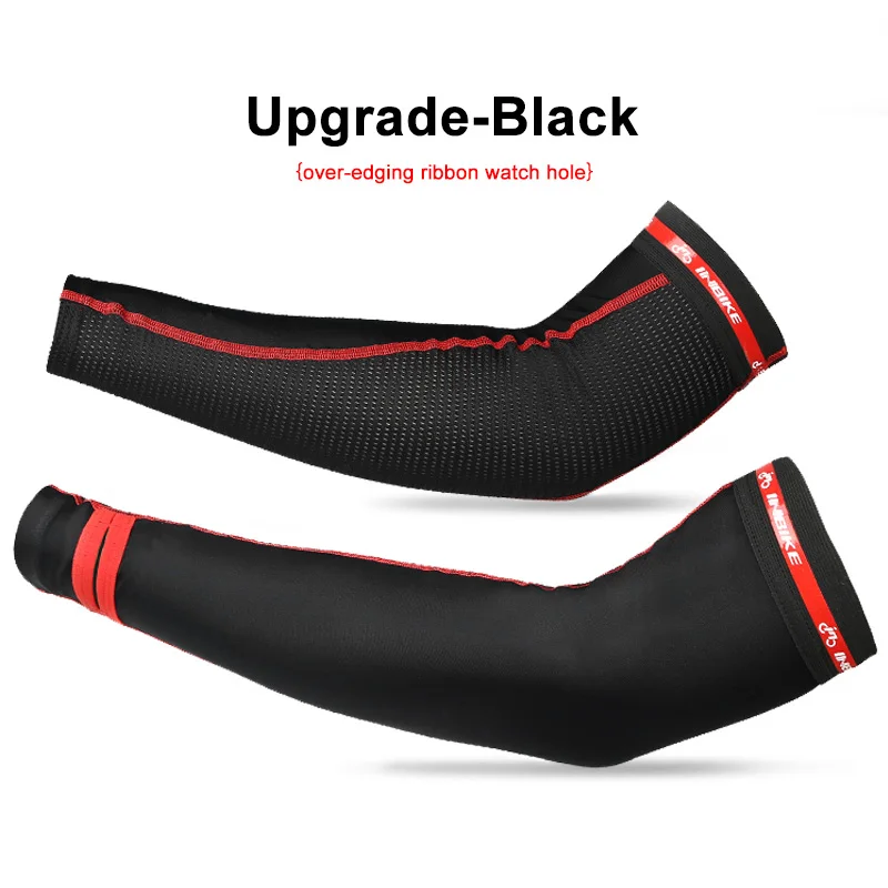Black Upgrade INBIKE 2 шт./компл. Ciclismo Велоспорт, защита от солнца УФ-Защита Велосипед Велосипедный спорт Armwarmers для подвижных игр на свежем воздухе спортивные велосипедные Пеший Туризм - Цвет: Black Upgrade