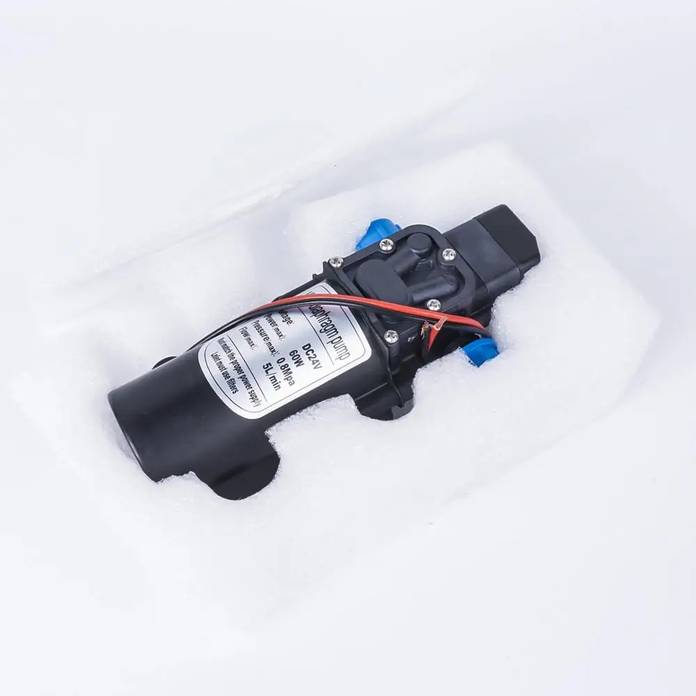 DC 24 V 60 W 130PSI 5L/Min водяной мембранный самовсасывающий насос высокого давления сельскохозяйственный Электрический водяной насос Автомойка спрей