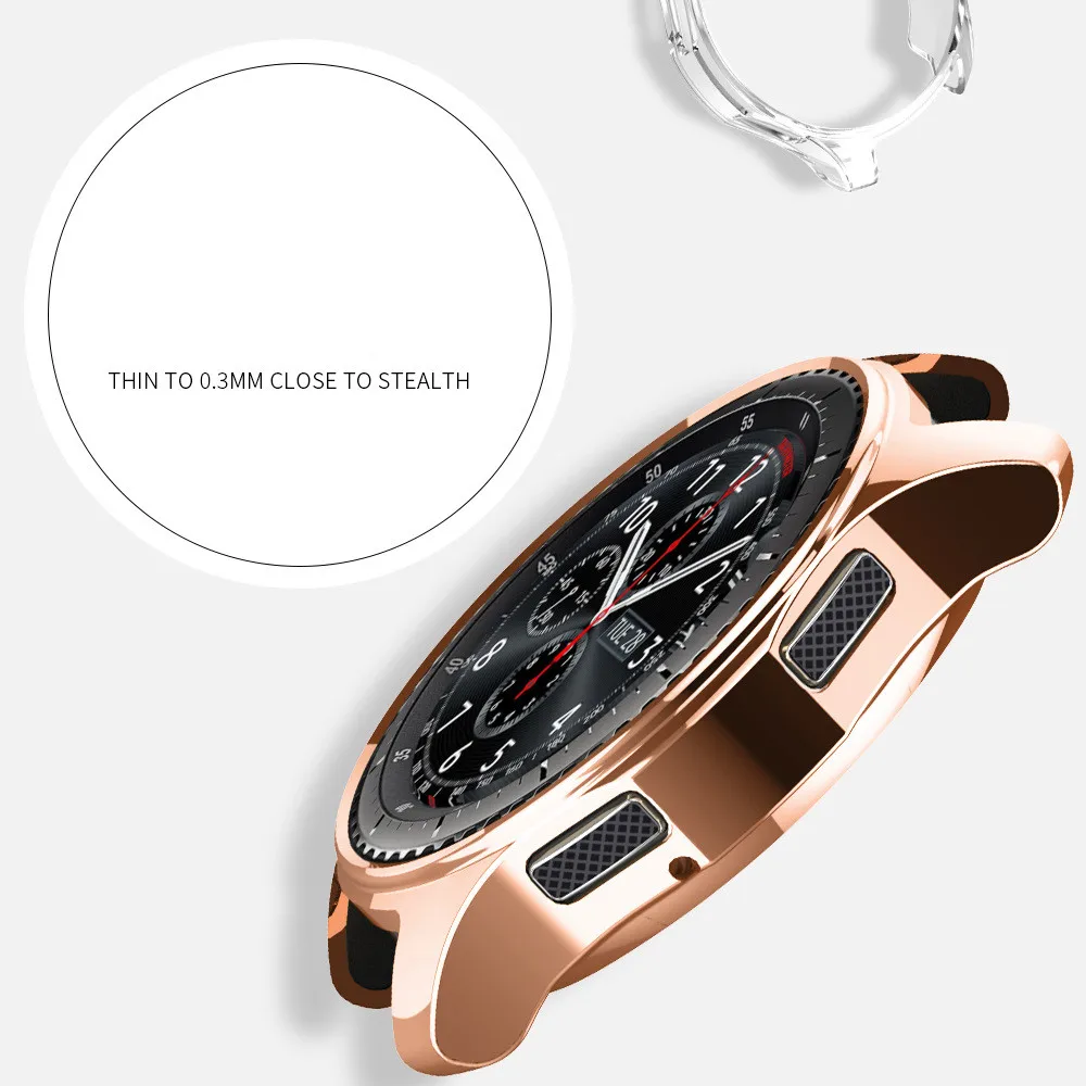 Чехол gear S3 frontier для samsung Galaxy Watch, 46 мм, 42 мм, ремешок, покрытие из мягкого ТПУ, универсальный защитный чехол, рамка