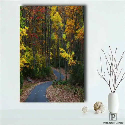 Пользовательские красивые леса-осень (1) Печатный постер ткань стены искусства