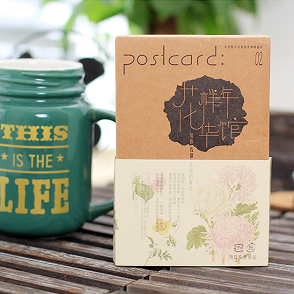 

30 Pcs/lot Hand Drawing Flowers and Plants Postcard Greeting Card Christmas Card Birthday Card Gift Cards Free Shipping