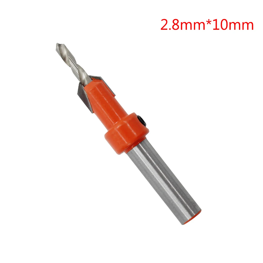2.8mmX10mm Hss Зенковка сверло Деревообработка шурупы фаски Дерево отверстие сверла Зенковка Круглый хвостовик древесины пластик рабочий - Цвет: 2.8mmX10mm