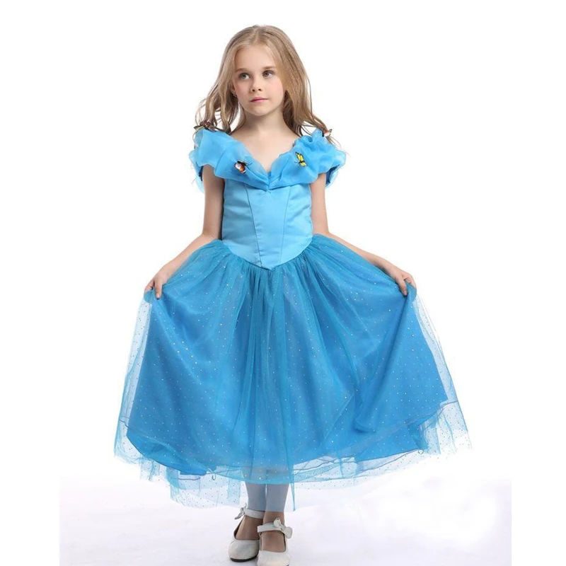 GrayGirl Dress Girl Kids Butterflies Sleeveless Party Cosplay Costume Children Birthday Pageant Fancy Wedding | Детская одежда и