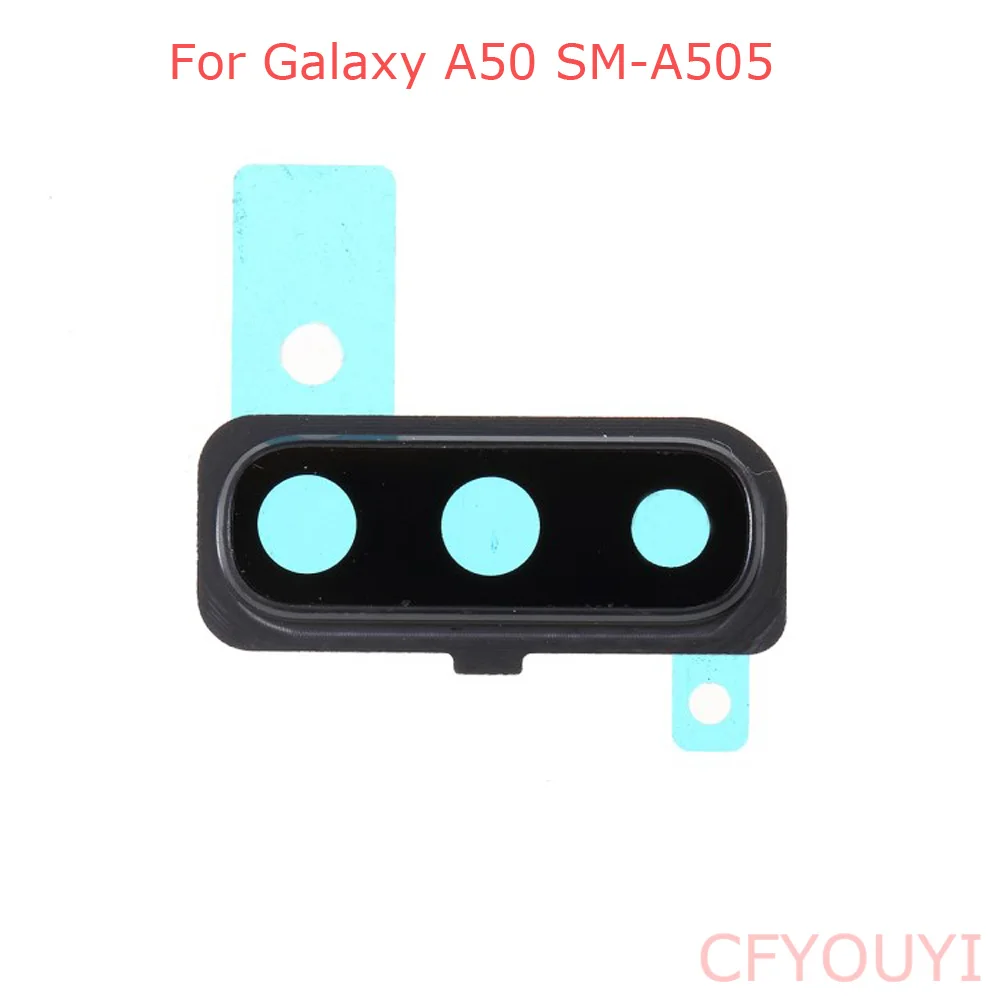 10 шт./лот кольцо для объектива задней камеры Samsung Galaxy A50 A505 со стеклянным