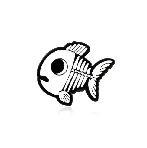 fish Инь Ян Тай Чи рыба металлическая брошь с эмалью цвет кальмар Золотая рыбка астронавт КИТ значок булавка Милая Модная бижутерия подарок - Окраска металла: fish