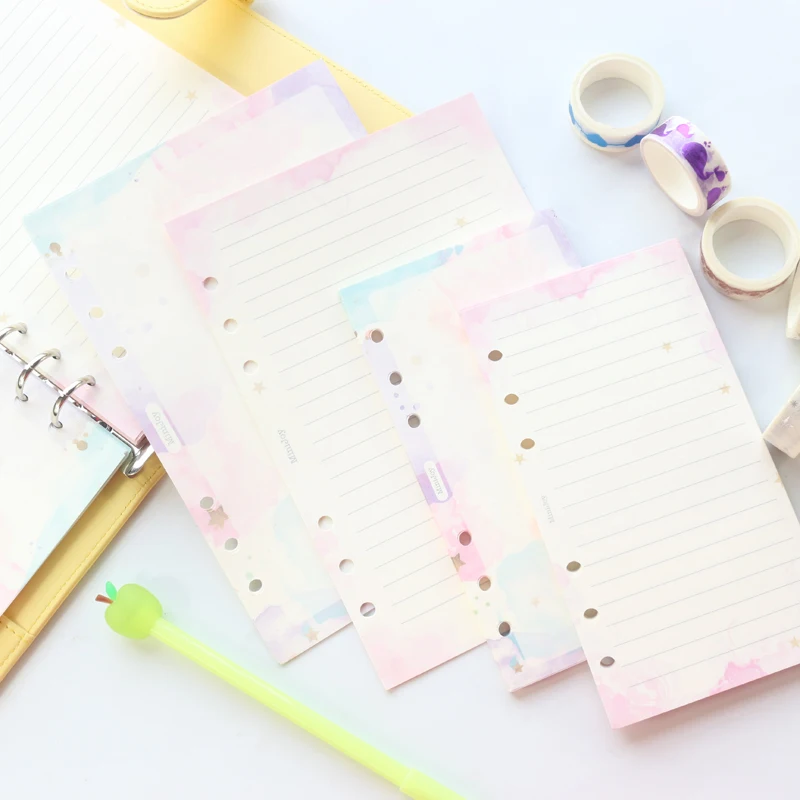 Domikee милые Креативные золотые фольги со звездочками 6 колец многоразовые