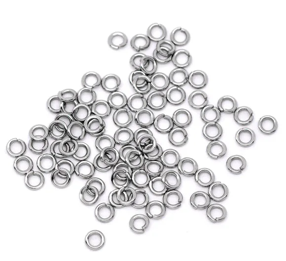 50-500pcs/Lot /4/5/6/7/8/10mm Stainless Steel DIY Jewelry Findings Open Circle Loops Jump Rings For Making Accessories | Украшения и