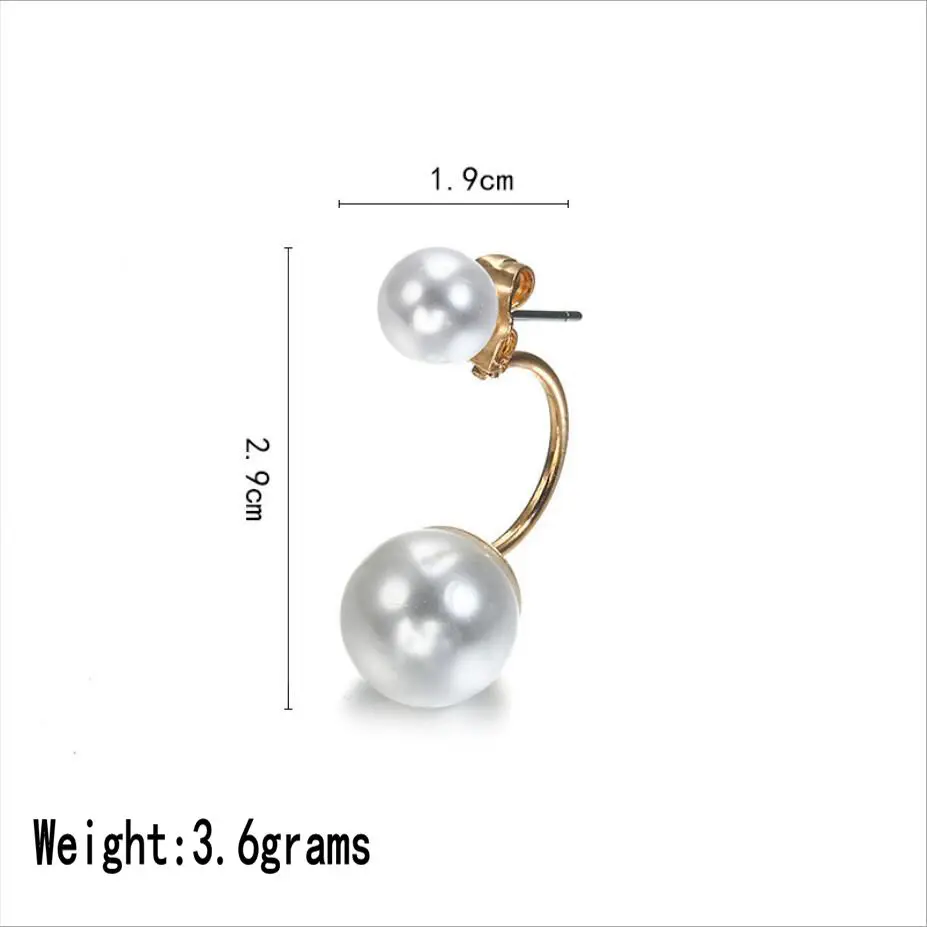 Новые модные серьги для женщин Распродажа Двойные Сияющая Жемчужина