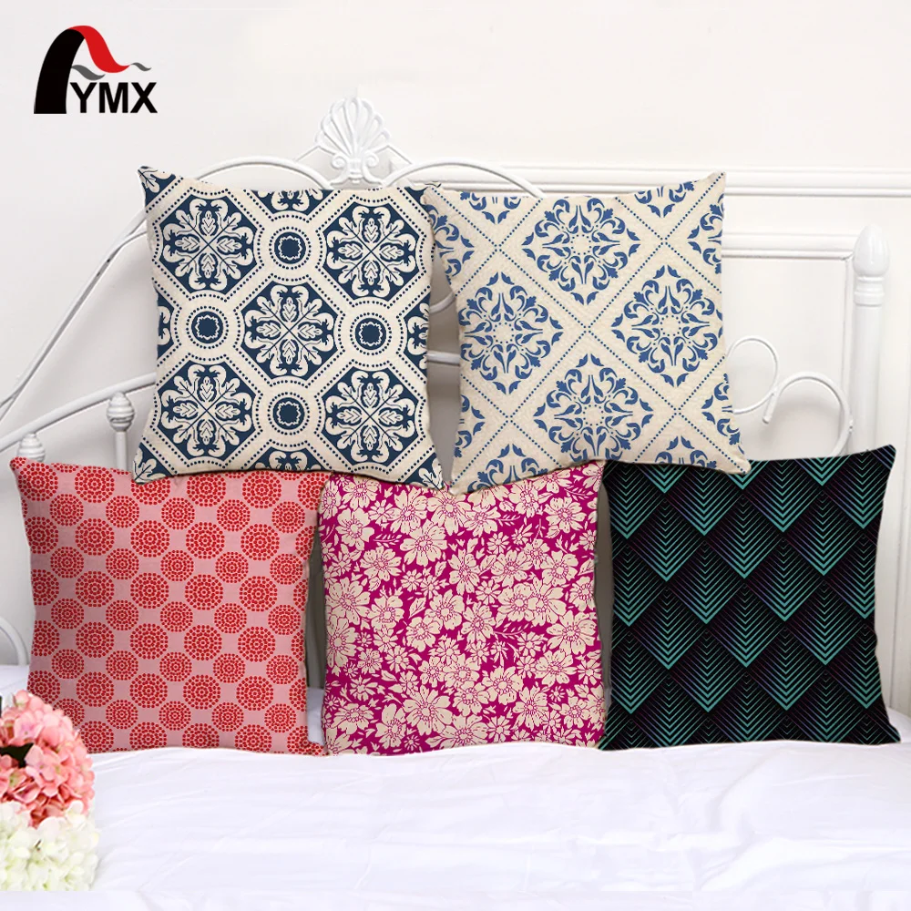 

45x45 см геометрический абстрактный хлопковый и льняной чехол для дивана, декоративная наволочка, Наволочка на талию автомобиля