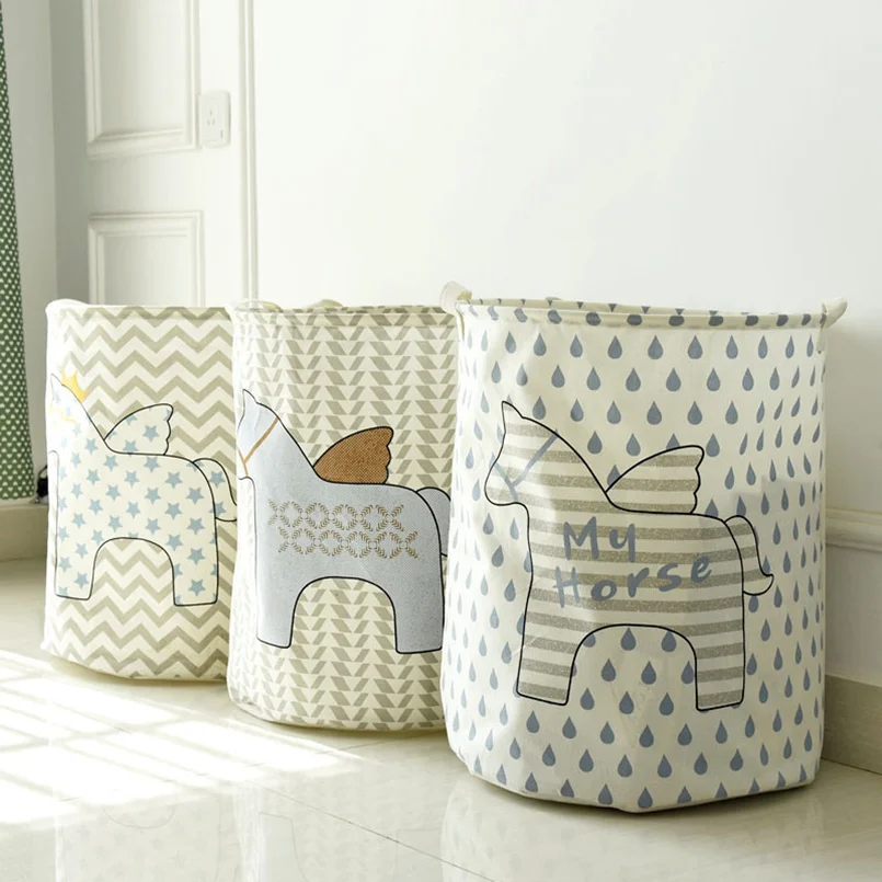 Ведро для хранения игрушек круглая Водонепроницаемая корзина грязной одежды