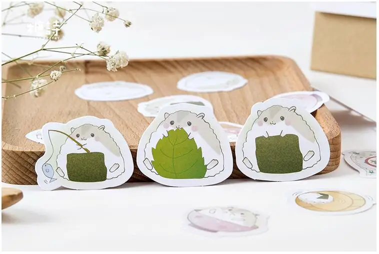 D22 45 шт./упак. Kawaii хомяк маленькая Мышь DIY Декоративные наклейки для телефона для бутылок запечатывания Декор прикрепить ярлык закладки подарок для детей