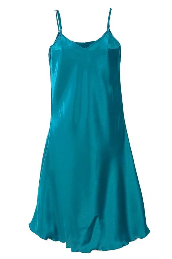 6 Цвета Для женщин летние пикантные шелковый халат Искусственный шелк спагетти