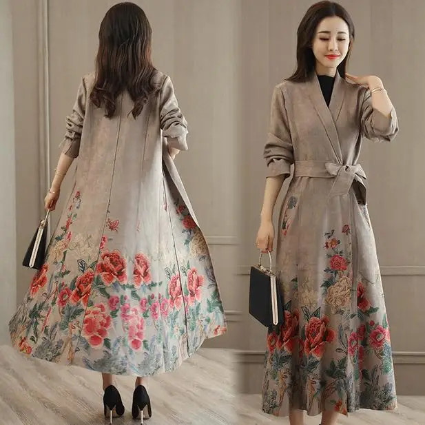 Женская ветровка с принтом весна осень|trend coat|autumn spring coat womenspring autumn women |