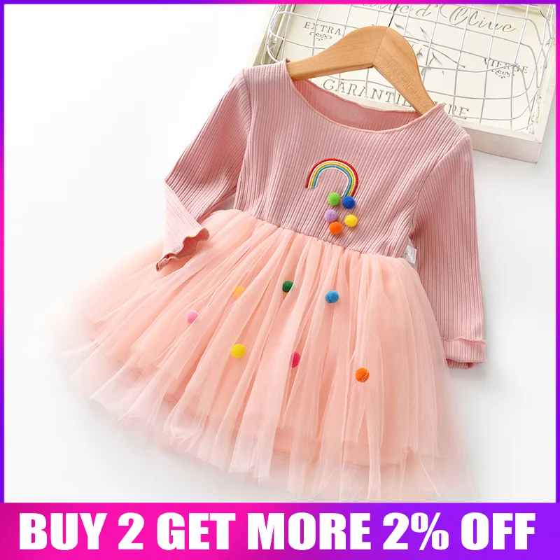 BibiCola New Baby girls princess dresses kids baby long sleeve dress summer children for girl | Детская одежда и обувь