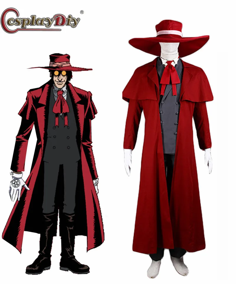Косплей diy Охотник на вампира Хеллсинг Алукард костюмы крутой человек костюм и