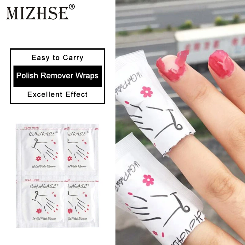 MIZHSE 200 шт. ацетоновый очиститель для ногтей Губка удаления Фольга обертывания УФ
