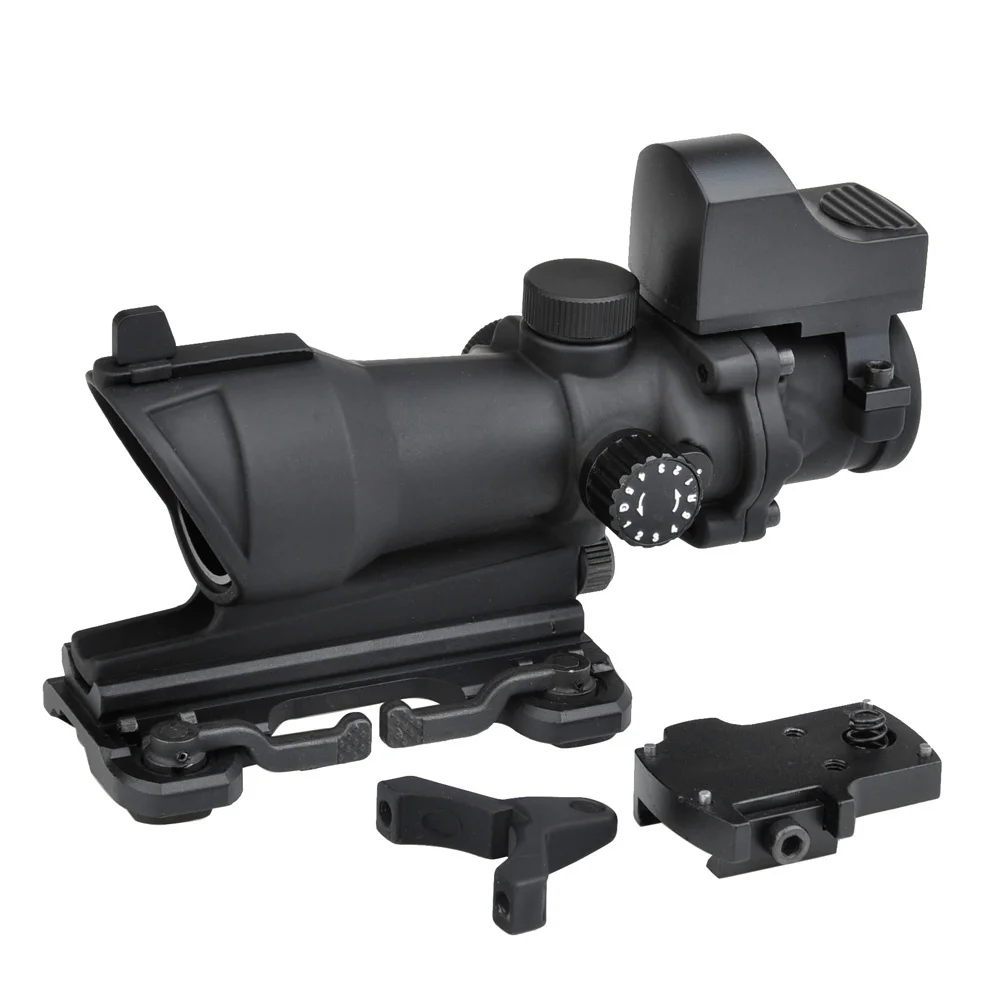 Aim Acog 4X32 прицел красно Зеленая Сетка с QD креплением и мини Красный точка зрения