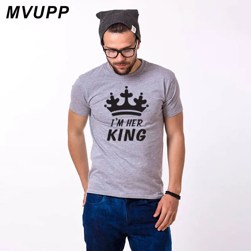 Style 3 MVUPP, новинка, летняя рубашка для пары, повседневные стильные футболки для влюбленных, топы, футболки с принтом, Хлопковая женская одежда, повседневная одежда для королевы - Цвет: Style 3