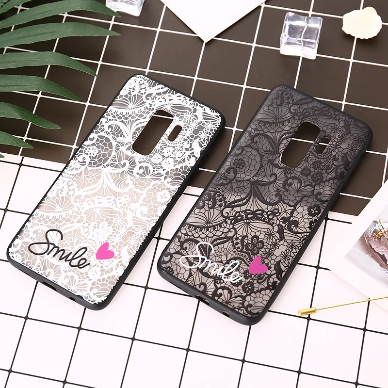 For Samsung Galaxy S8 S9 S10 S10e Note 8 9 A10 A20 A30 A50 M10 M20 Lace Flower Pattern Soft Silicone TPU Phone Case Cover |