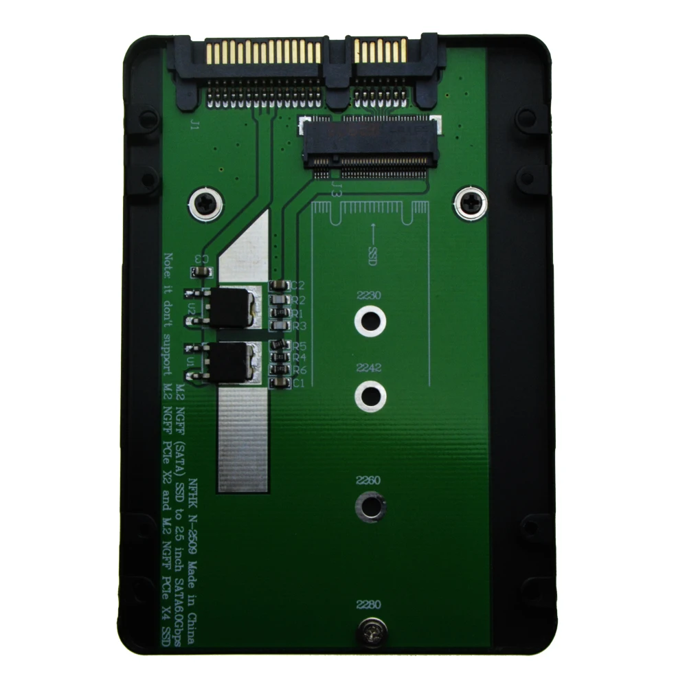 

B+M key M.2 NGFF SSD to 2.5 SATA 6Gb/s adapter card with enclosure Socket 2 NGFF SSD convert 22Pin SATA 3.0 Case