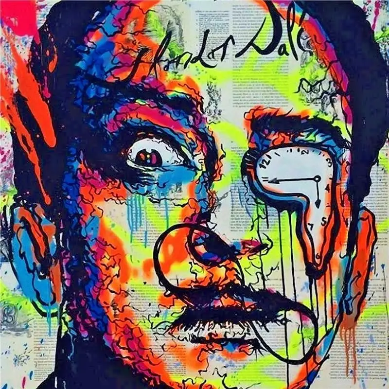 100% ручная работа Alec Monopoly картина маслом на холсте городское Искусство Декор стен