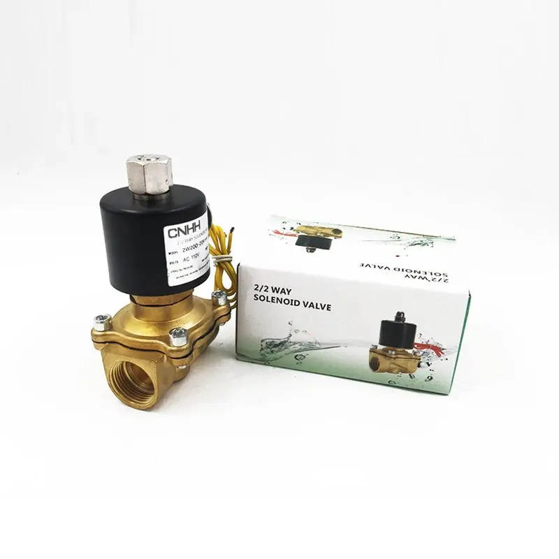 Нормально открытый латунный электромагнитный клапан DN15 для воды масла газа 1/4