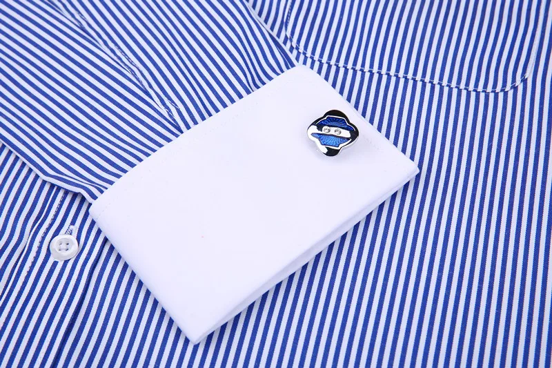 ORINERY Лидер продаж в полоску Мужская рубашка модный бренд с длинным рукавом Camisa Masculina французская запонка Свадебные рубашка-смокинг плюс размеры