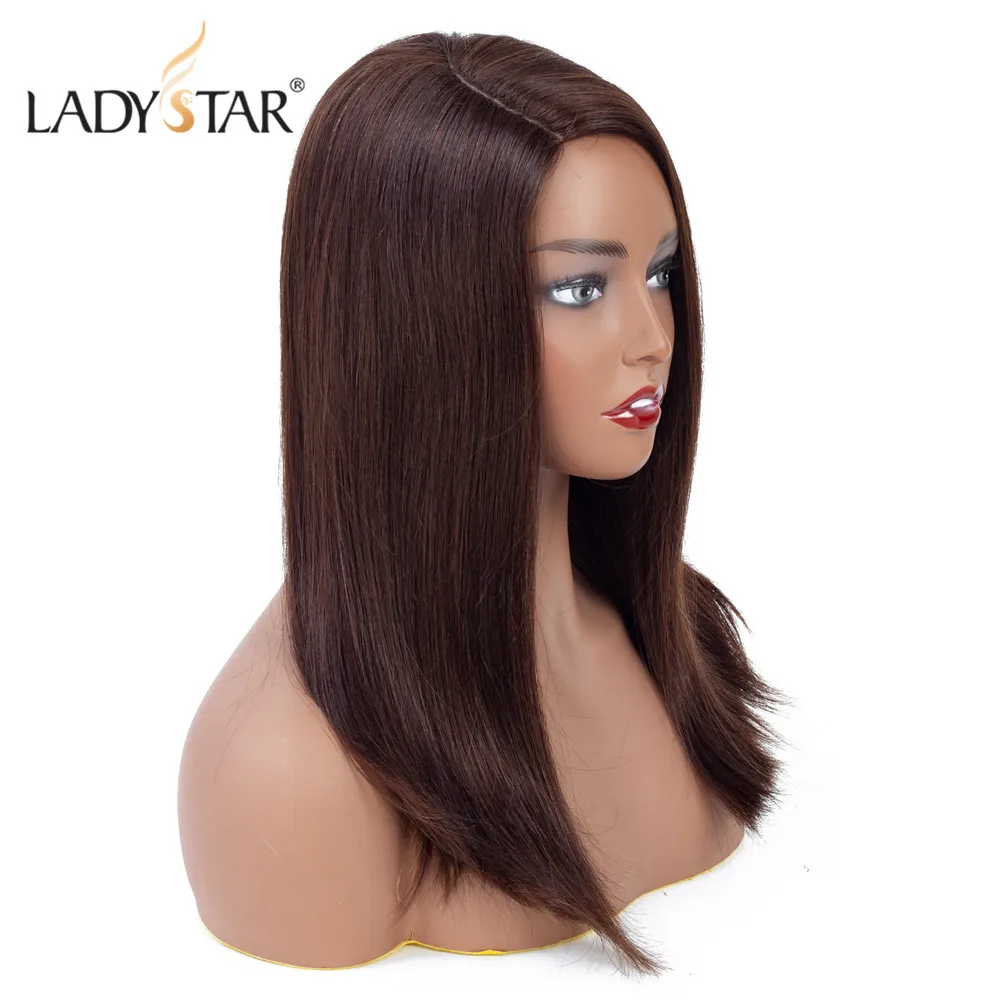 LADYSTAR афро кудрявый парик натуральные Т-образные кружевные человеческие волосы парики для черных женщин предварительно выщипанные 150 Плотность парики Remy