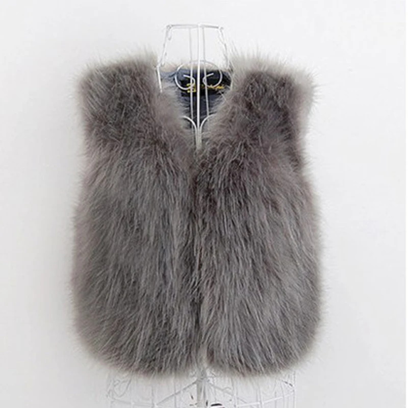 2016 новинка осень зима женский теплый меховой жилет куртка тонкая для элегантных