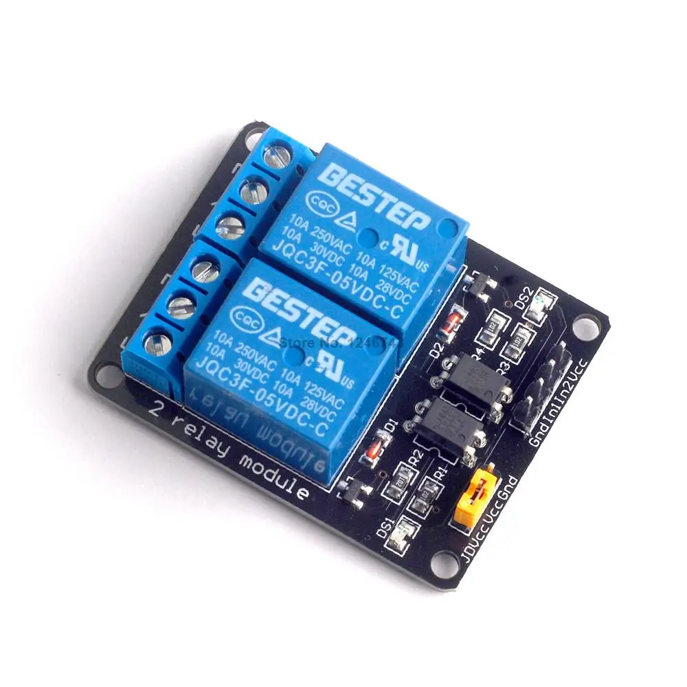 2 канальный релейный модуль 1 шт. реле для расширения платы Arduino 5 В низкий уровень