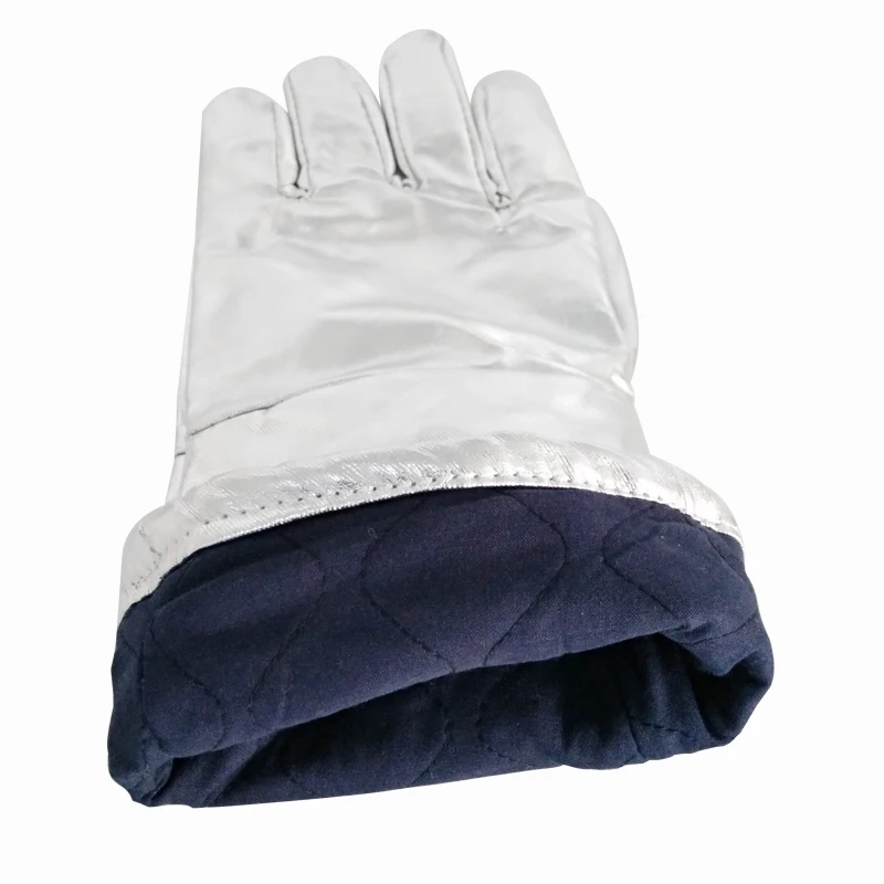 Work Gloves Heat Insulation 1000 Degree Aluminum Foil Fabric High Temperature Working Thermal Radiation Glove Fire Protection |