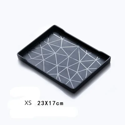 Black XS Bandejas Rolling Tray поднос с геометрической текстурой поднос Dienblad Bandejas Para Decoracao De Festa Bandeja Espelhada - Цвет: Black XS
