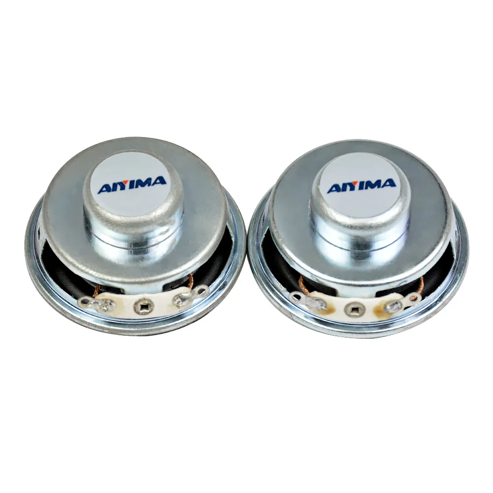 AIYIMA 2 шт. 4 Ом 3 Вт аудио динамик 1 5 дюйма 40 мм Tweeter Pu Edge Altavoz Круглый Мини громкий DIY