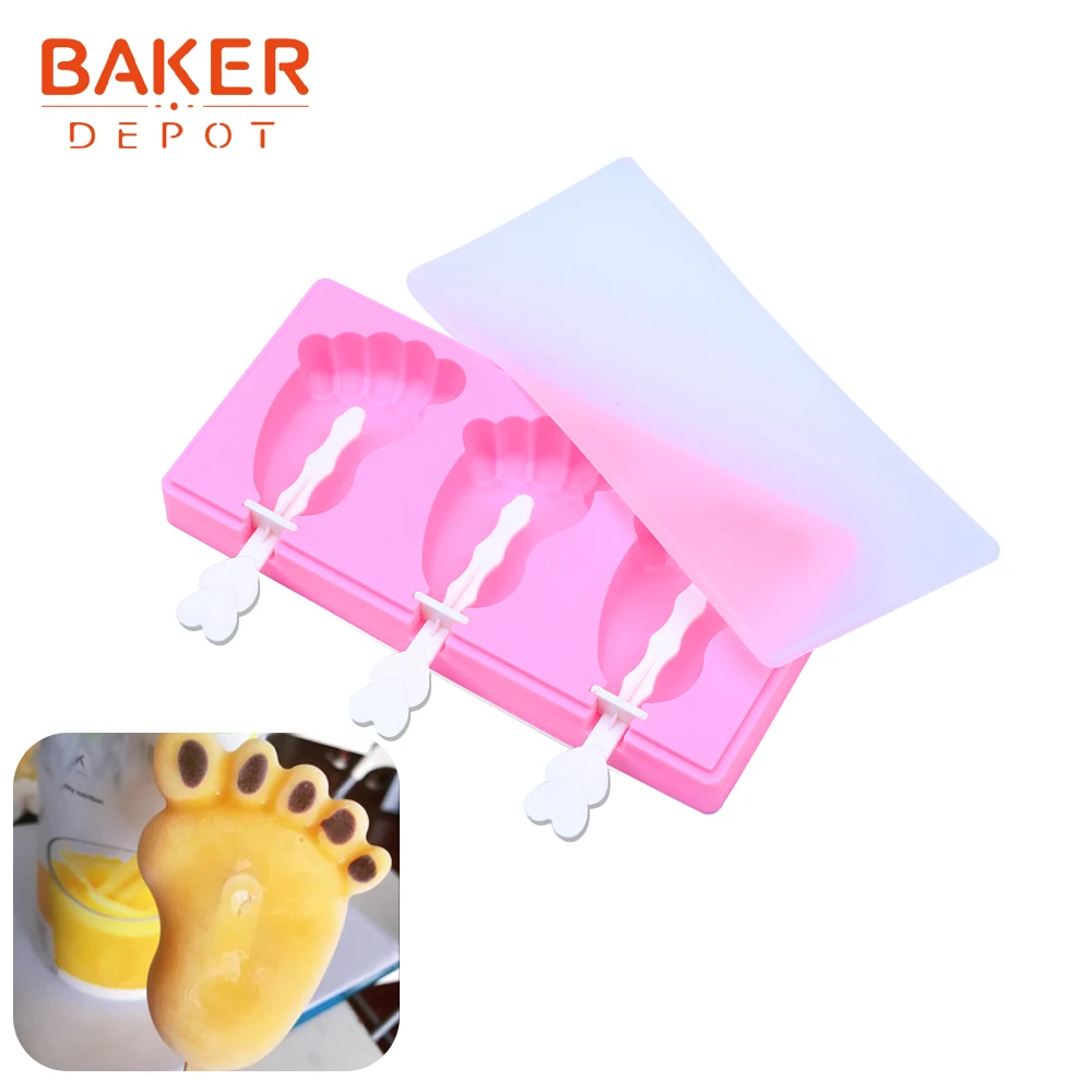 CDY-211 BAKER DEPOT силиконовые формы для мороженого замороженный кубик льда лоток DIY шоколадные конфеты формы ледяное мороженое на палочке производитель - Цвет: CDY-211